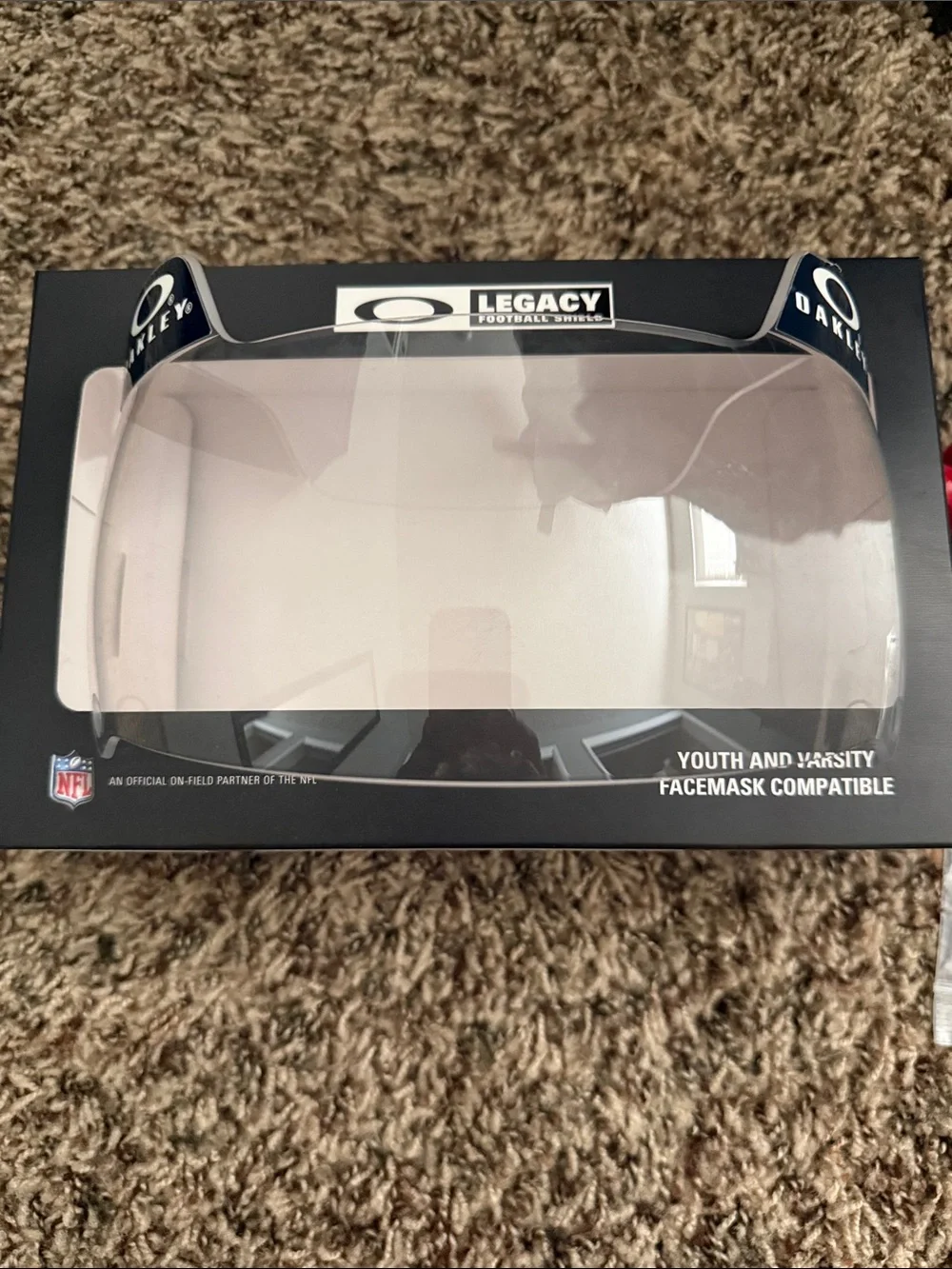 Oakley Clear Visor with Black Trim - Legacy Football